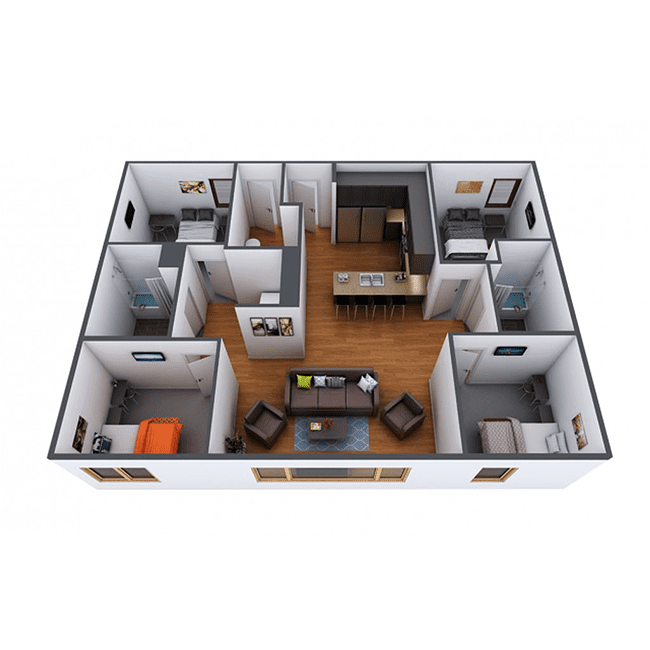 4 Bedroom | 2 Bathroom